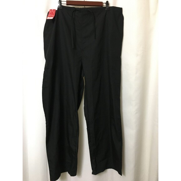 M & M SCRUBS SCRUB PANTS PLUS SIZE 3X ELASTIC & DRAWSTRING WAIST -Black - Picture 7 of 12